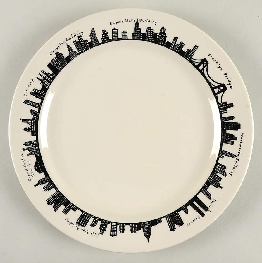 212 New York Skyline Service Plate (Charger) by Fishs Eddy-1