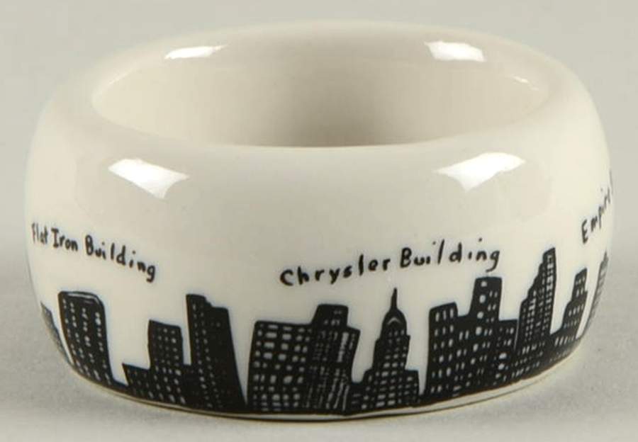212 New York Skyline Napkin Ring by Fishs Eddy-1