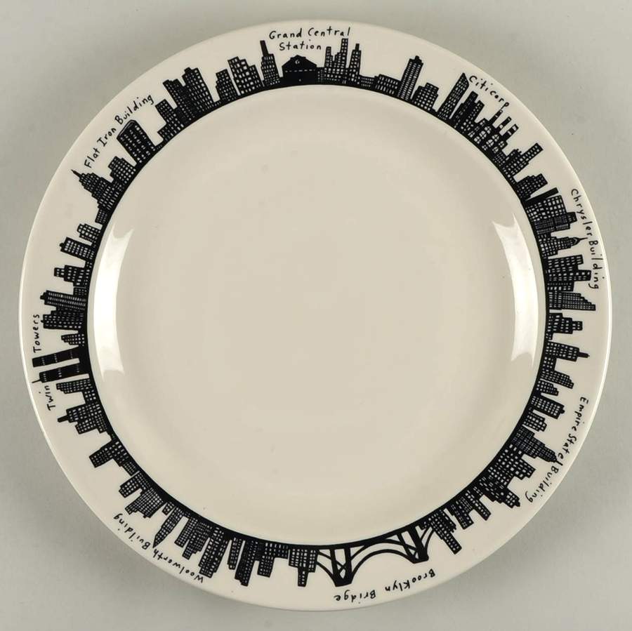 212 New York Skyline 16" Chop Plate (Round Platter) by Fishs Eddy-1