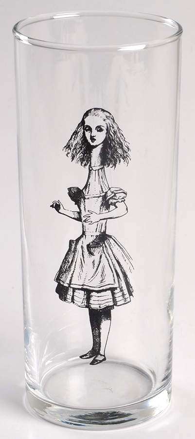 Alice in Wonderland Glassware Tall Tumbler by Fishs Eddy-1