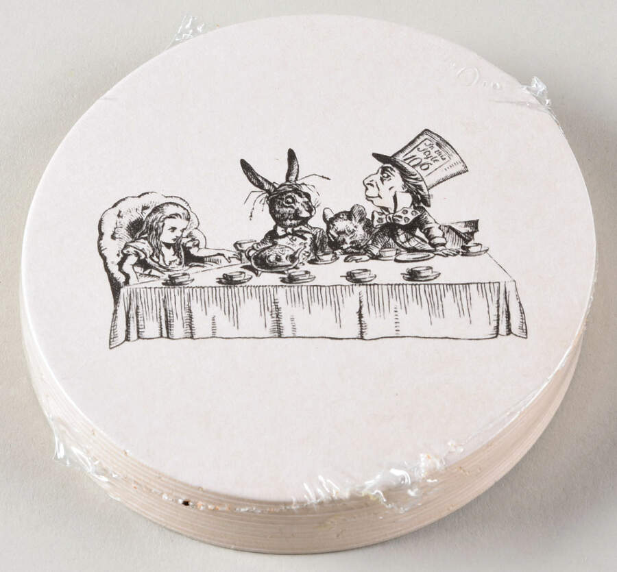 Alice in Wonderland Paper Coaster - Set of 12 by Fishs Eddy-1