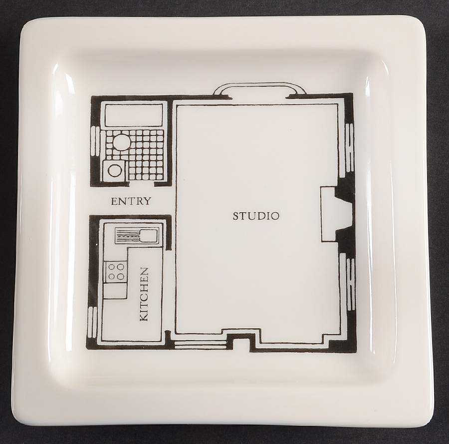 Floorplan Bread & Butter Plate by Fishs Eddy-1