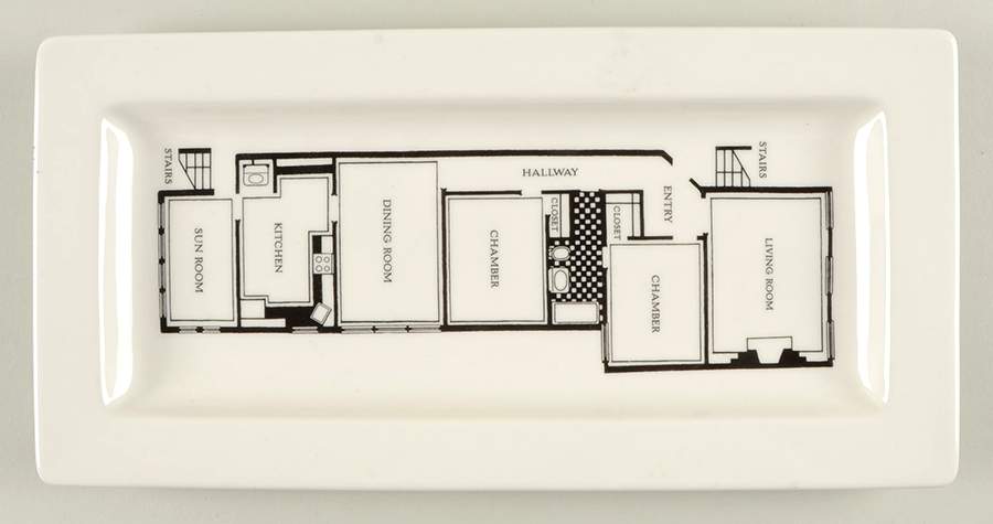 Floorplan 12" Rectangular Tray by Fishs Eddy-1