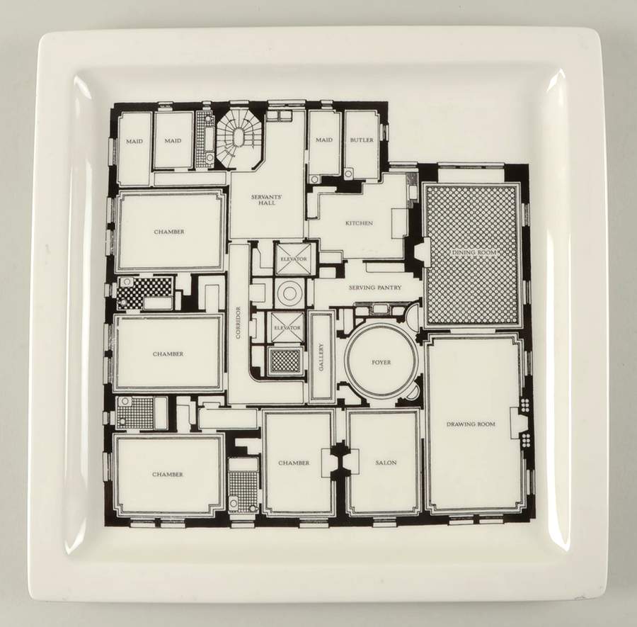 Floorplan 14" Square Platter by Fishs Eddy-1