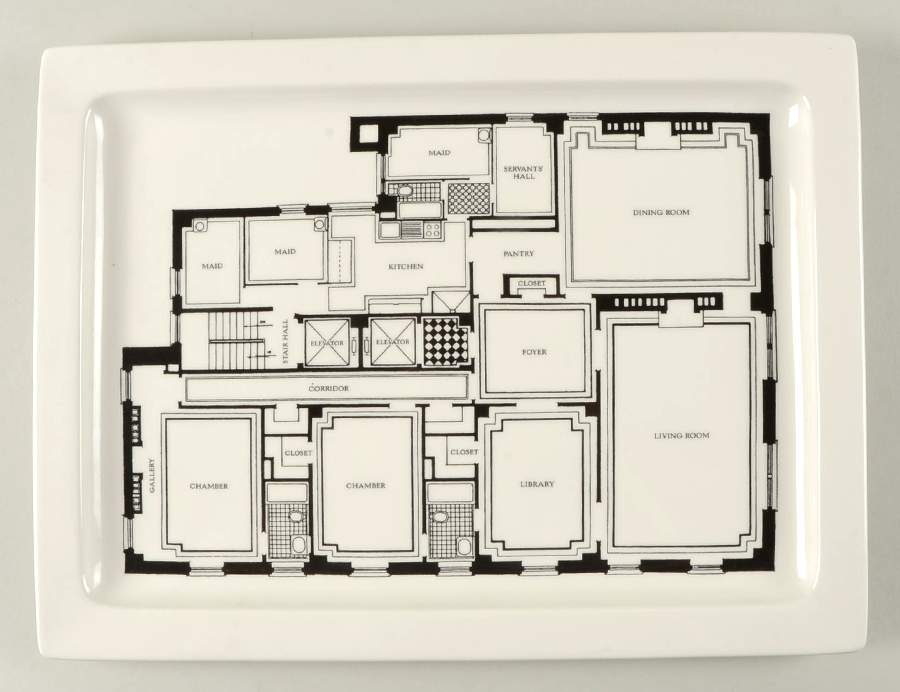 Floorplan 16" Rectangular Serving Platter by Fishs Eddy-1