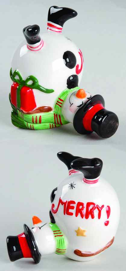 Holiday Wishes Rolling Tumbling Snowman Figurine by Fitz & Floyd-1