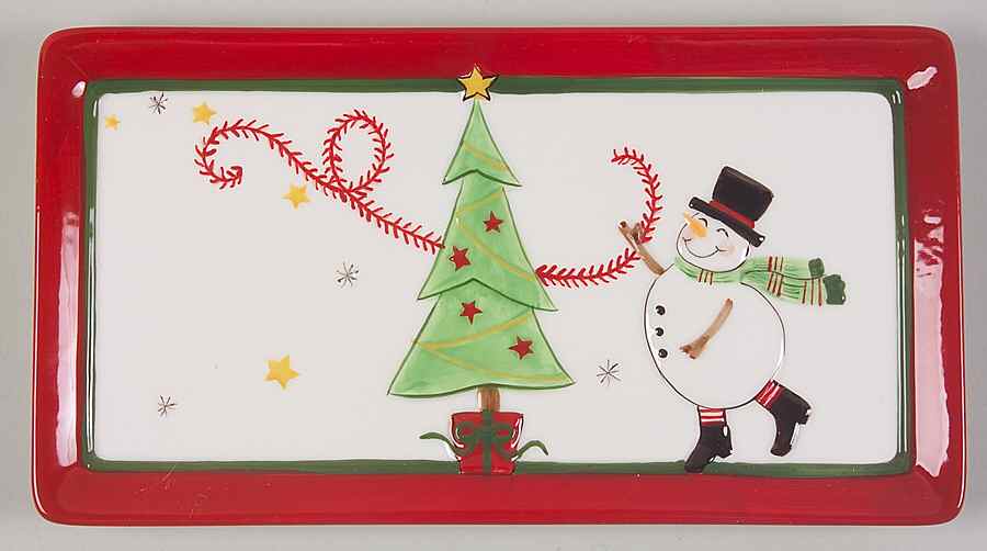Holiday Wishes 9" Rectangular Tray by Fitz & Floyd-1