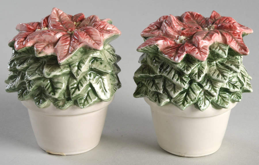 Poinsettia Salt & Pepper Set by Fitz & Floyd-1