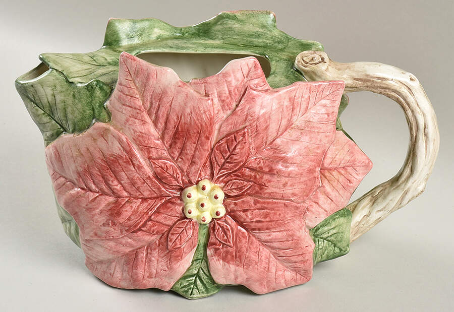 Poinsettia Teapot No Lid by Fitz & Floyd-1