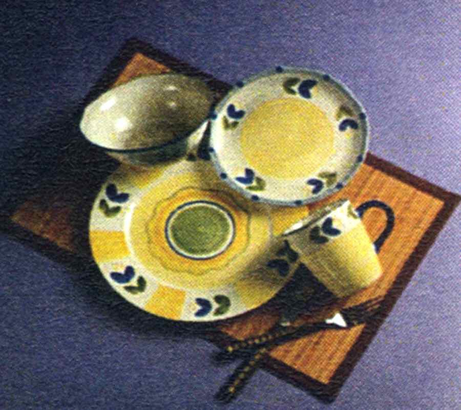 Country Floral Yellow Dinner Plate by Farberware-1