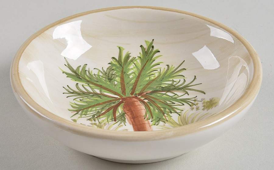 Palm Island Cream Individual Dip Dish by Florida Marketplace-1
