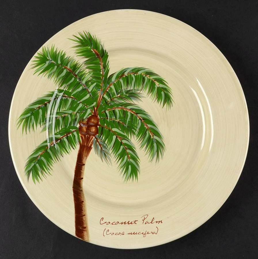 Palm Island Cream Luncheon Plate by Florida Marketplace-1