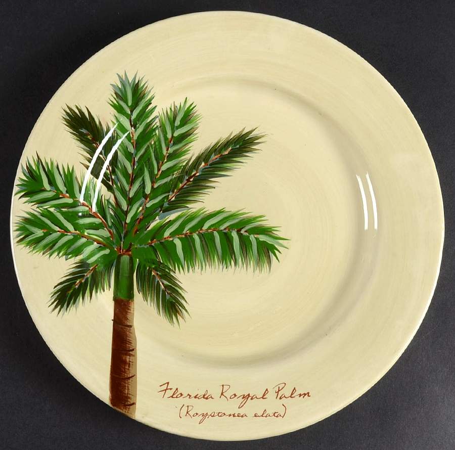 Palm Island Cream Luncheon Plate by Florida Marketplace-1