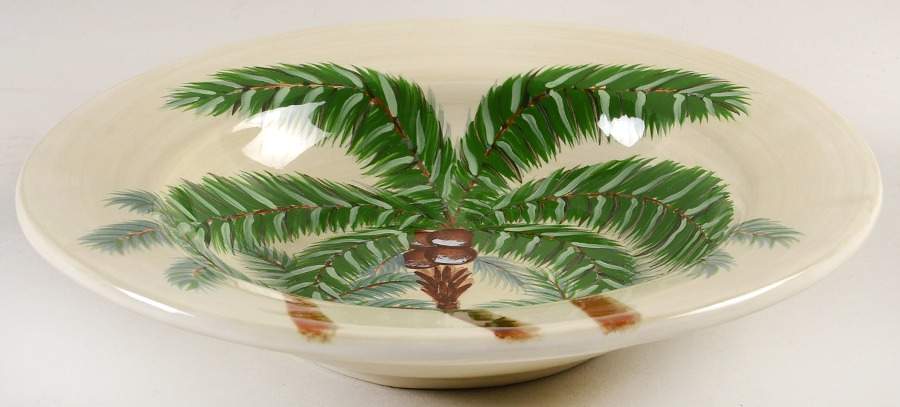 Palm Island Cream Rim Soup Bowl by Florida Marketplace-1