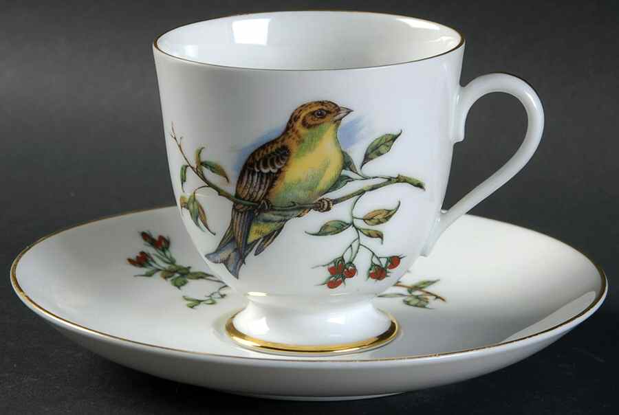 02649 Footed Cup & Saucer Set by Furstenberg-1