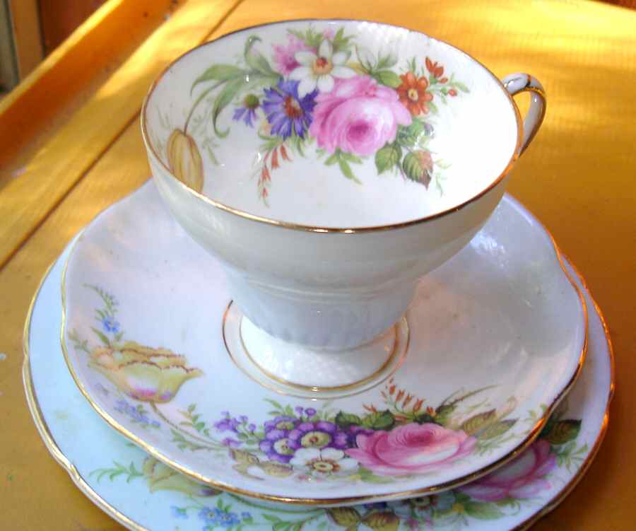 3125 Footed Cup & Saucer Set by Foley-1