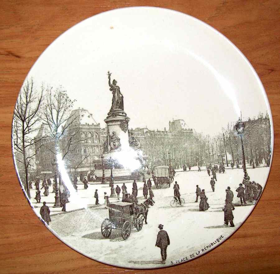 Streets of Paris Salad Plate by Hautin & Boulanger-1