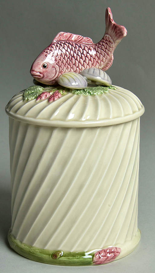 Fishes Small Canister & Lid by Fitz & Floyd-1