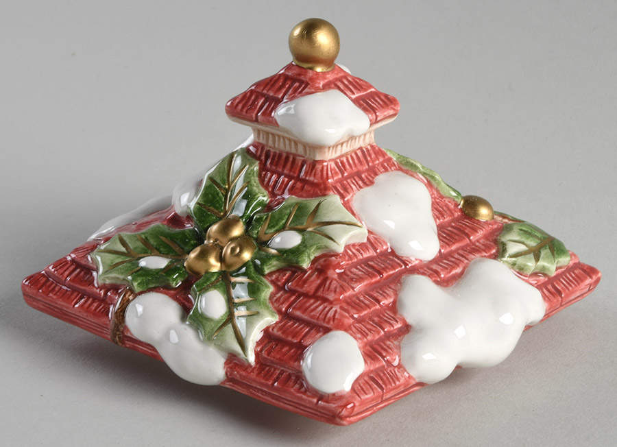 Holiday Treasure Lid for Figural Covered Box by Fitz & Floyd-1