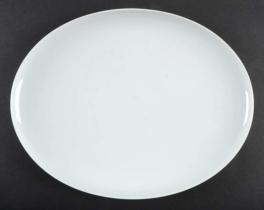 My China! White (Coupe) 12" Oval Serving Platter by Furstenberg-1