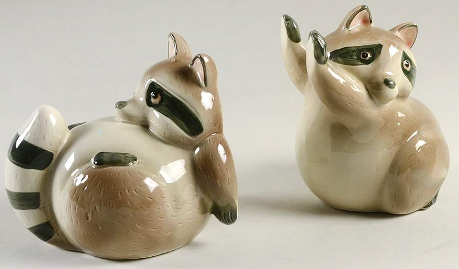 Raccoons China Bookend - Set of 2 by Fitz & Floyd-1