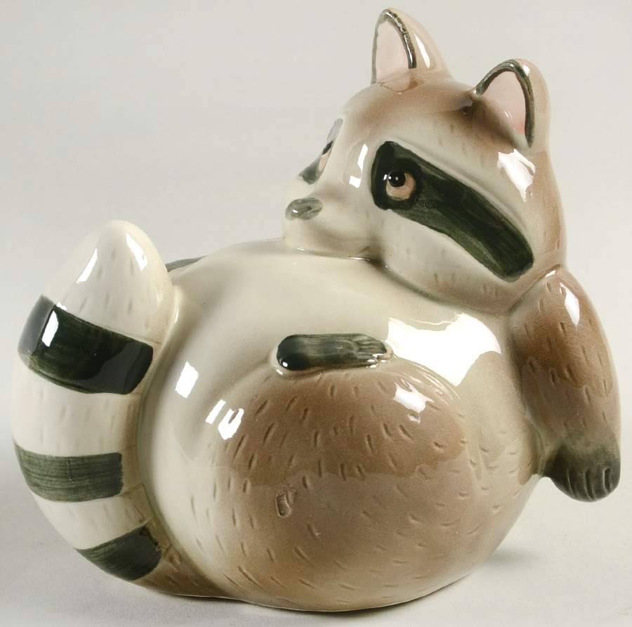 Raccoons Single China Bookend by Fitz & Floyd-1