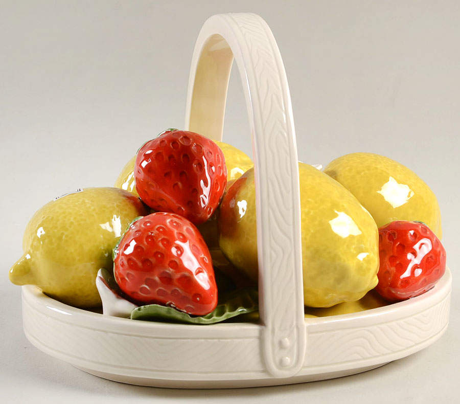 Lemon Strawberry Lid for Candy Box by Fitz & Floyd-1