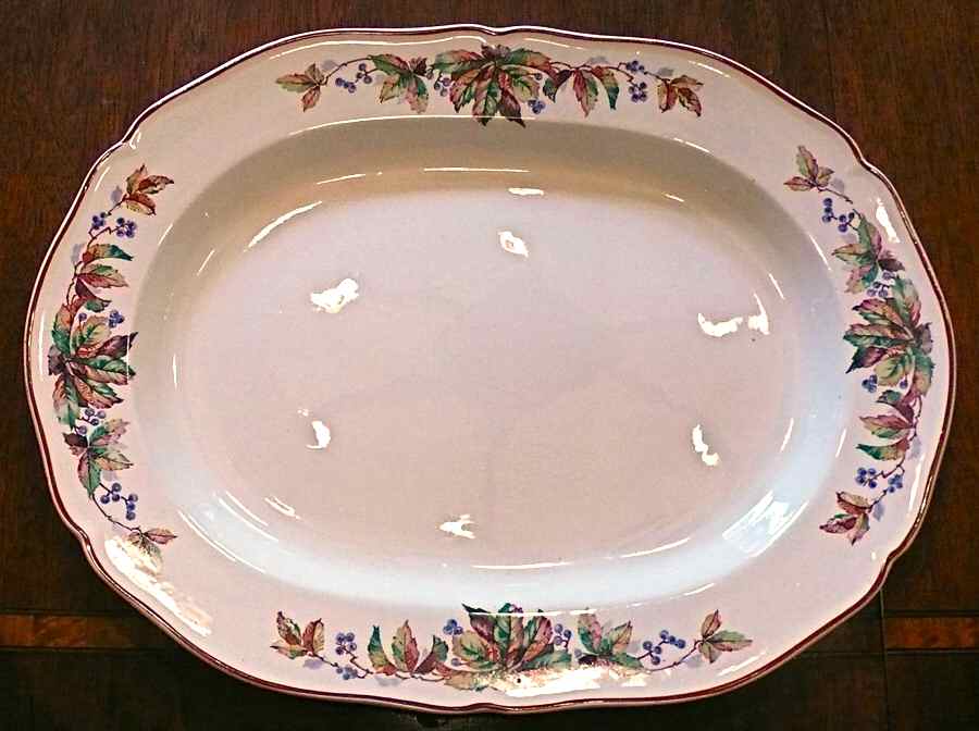 2144B 12" Oval Serving Platter by Furnivals-1