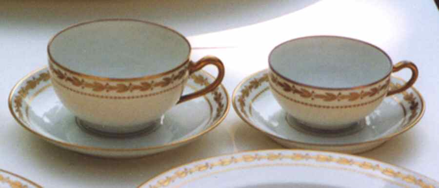A LA PAIX Flat Cup & Saucer Set by France-1