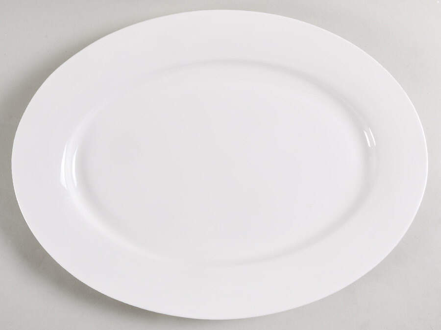 Nevaeh White (Bone) 14" Oval Serving Platter by Fitz & Floyd-1