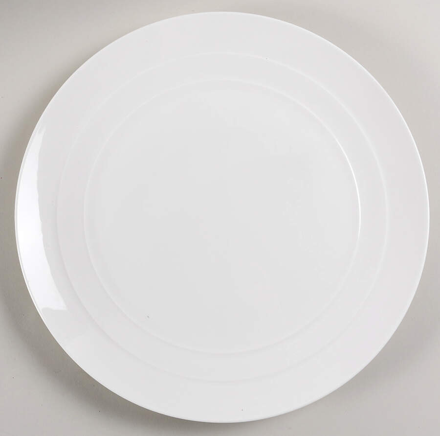Nevaeh White (Bone) 14" Chop Plate (Round Platter) by Fitz & Floyd-1