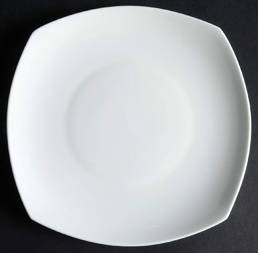 Nevaeh White (Bone) Square Salad Plate by Fitz & Floyd-1