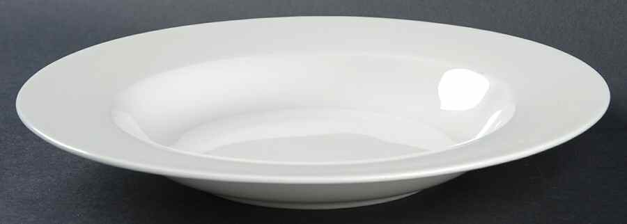 Nevaeh White (Bone) Large Rim Soup Bowl by Fitz & Floyd-1