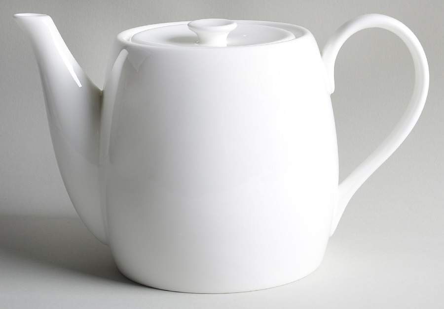 Nevaeh White (Bone) Teapot & Lid by Fitz & Floyd-1