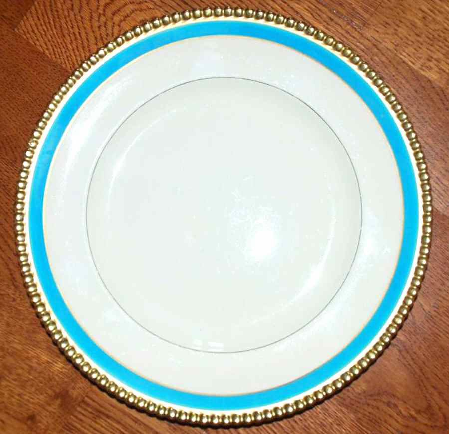 6092 Light Blue Dinner Plate by Fondeville-1