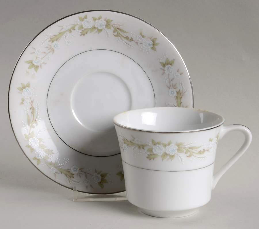 FCJ60 Flat Cup & Saucer Set by Fine China of Japan-1