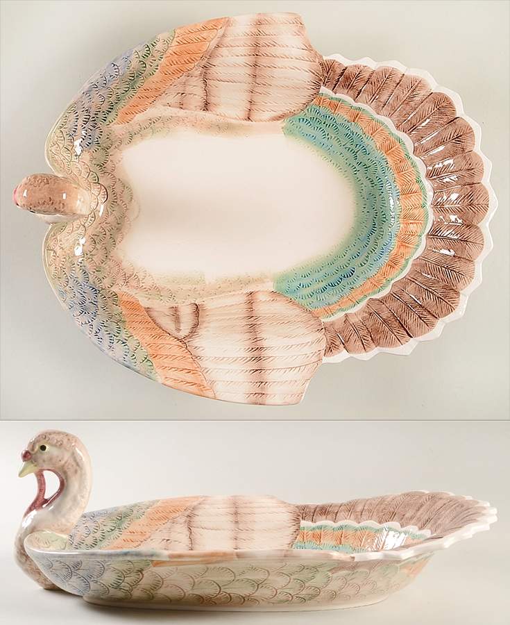 Thanksgiving 17" Deep Oval Serving Platter by Fitz & Floyd-1
