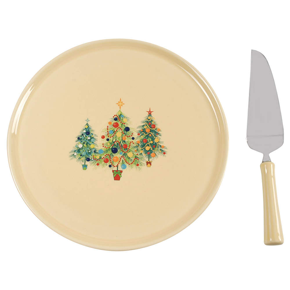 Fiesta Christmas Tree Cake Plate and Server (Boxed Set) by Fiesta Tableware Company-1