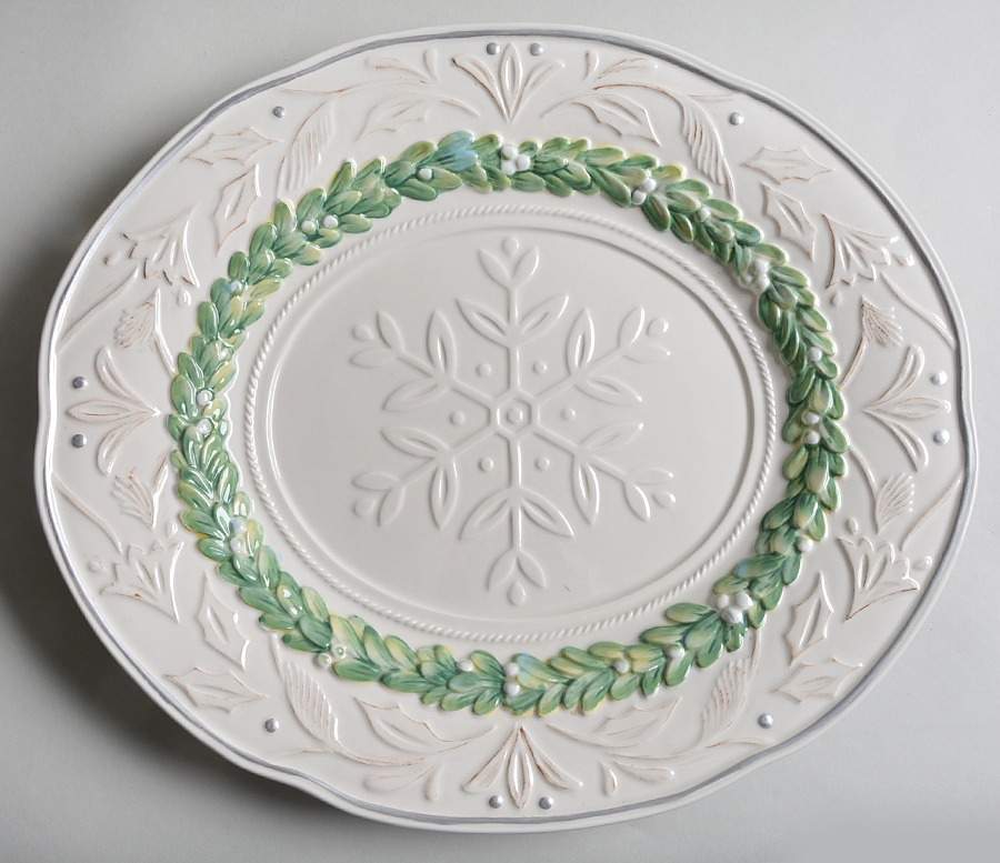 Winter Garden 15" Oval Serving Platter by Fitz & Floyd-1