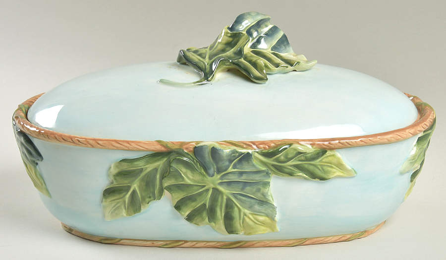 Caprese Market Oval Bowl & Lid by Fitz & Floyd-1