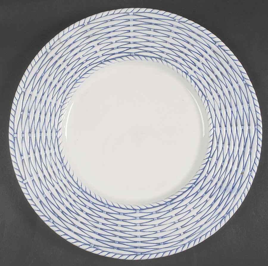 Raffia Blue Service Plate (Charger) by Fitz & Floyd-1