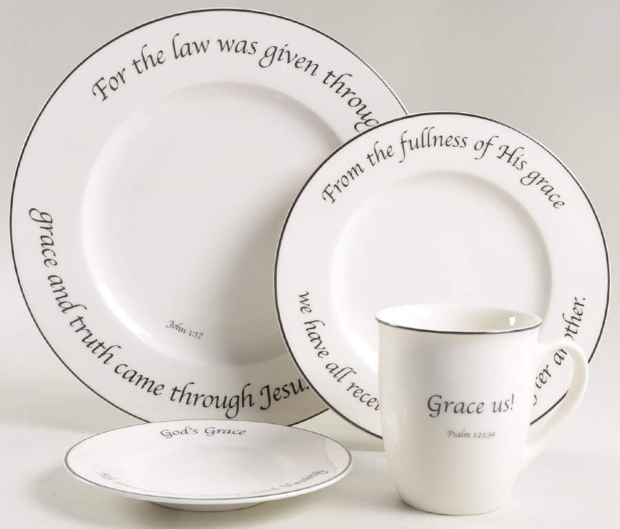 Grace Collection 4 Piece Place Setting by Feed on the Word-1