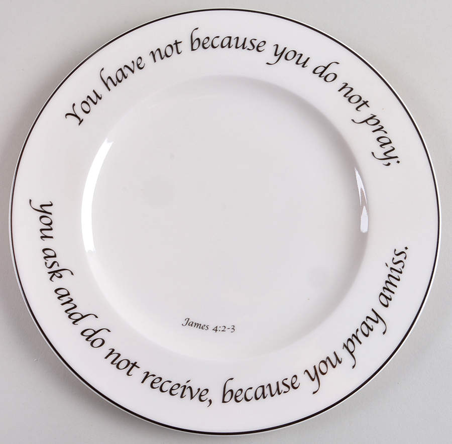 Prayer Collection Dinner Plate by Feed on the Word-1