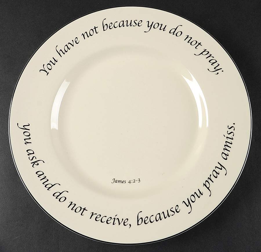Prayer Collection Dinner Plate by Feed on the Word-1