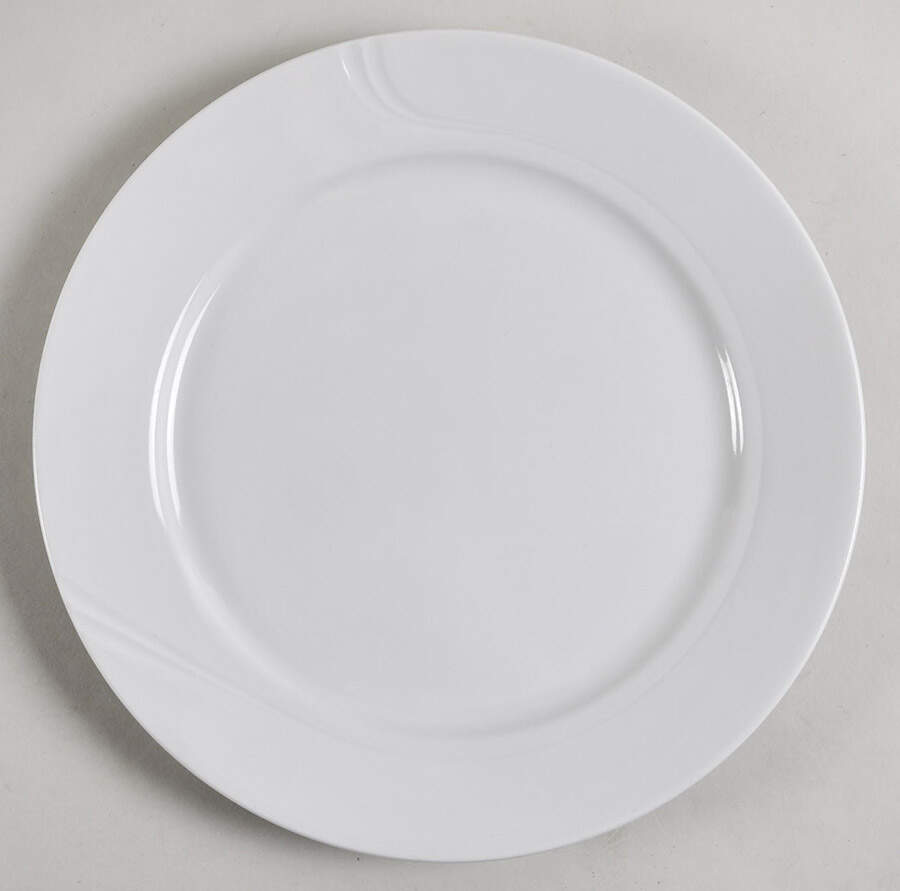 Relieff White Luncheon Plate by Figgjo (Norway)-1