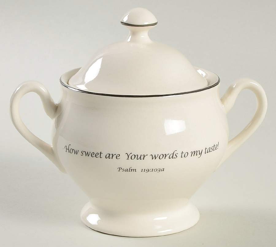 Serveware Sugar Bowl & Lid by Feed on the Word-1