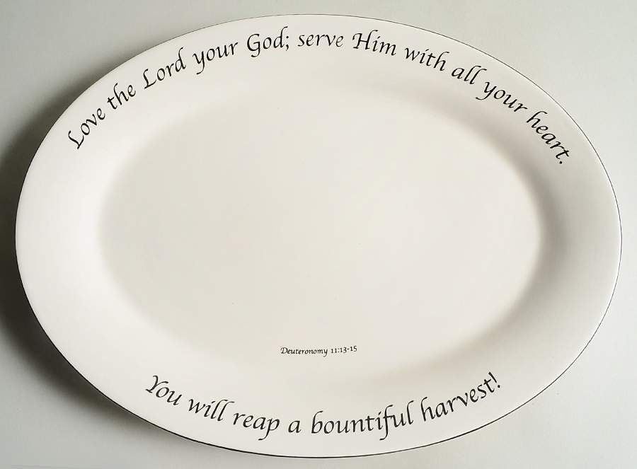 Serveware 16" Oval Serving Platter by Feed on the Word-1