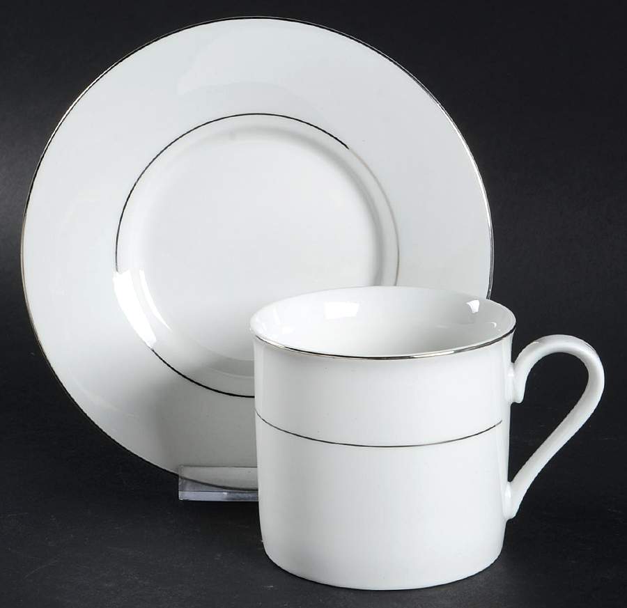 Classic Platinum Flat Cup & Saucer Set by Fairfield-1