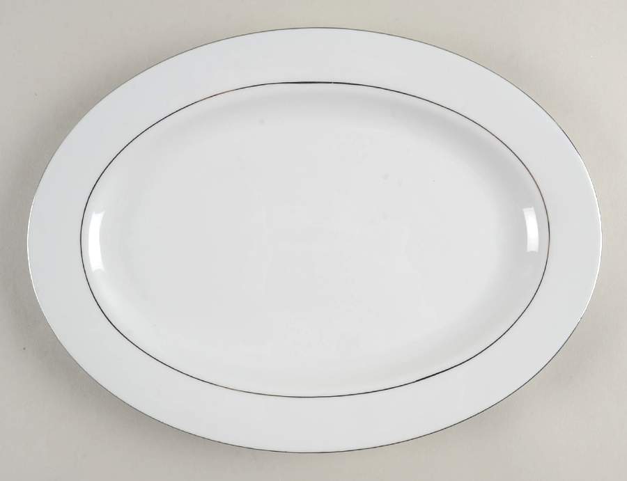 Classic Platinum 12" Oval Serving Platter by Fairfield-1