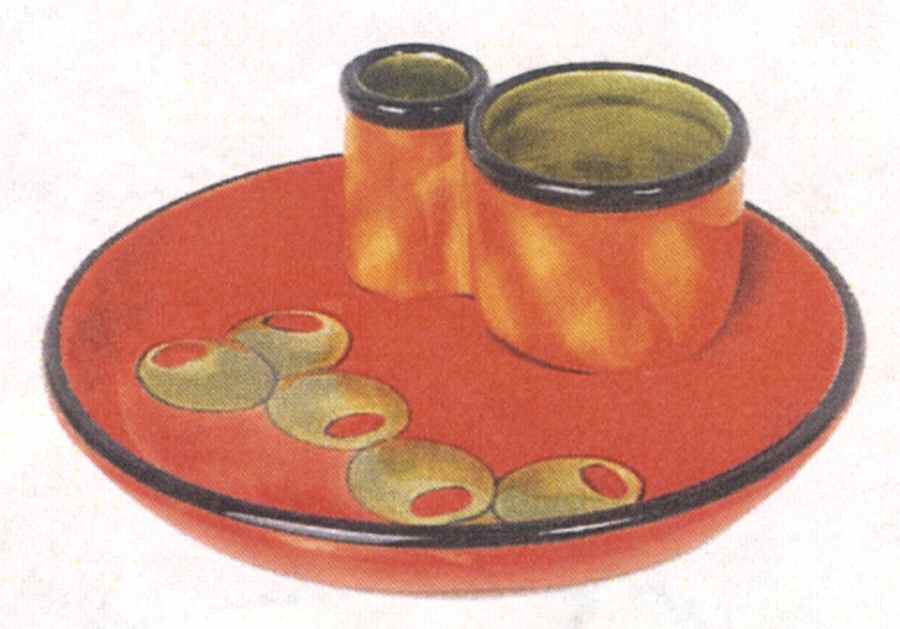 Torino Olive Set-3 Pc(Olive Dish,Toothpick & Pit Holders) by Fitz and Floyd-1